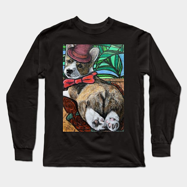 Corgi love Long Sleeve T-Shirt by Artladyjen